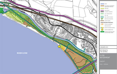 Plan of green network at The Saltings